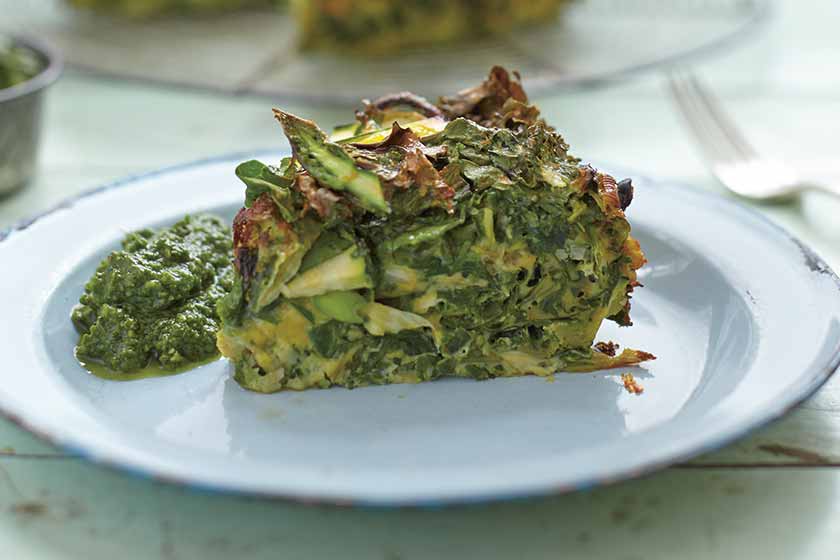 Green egg frittata