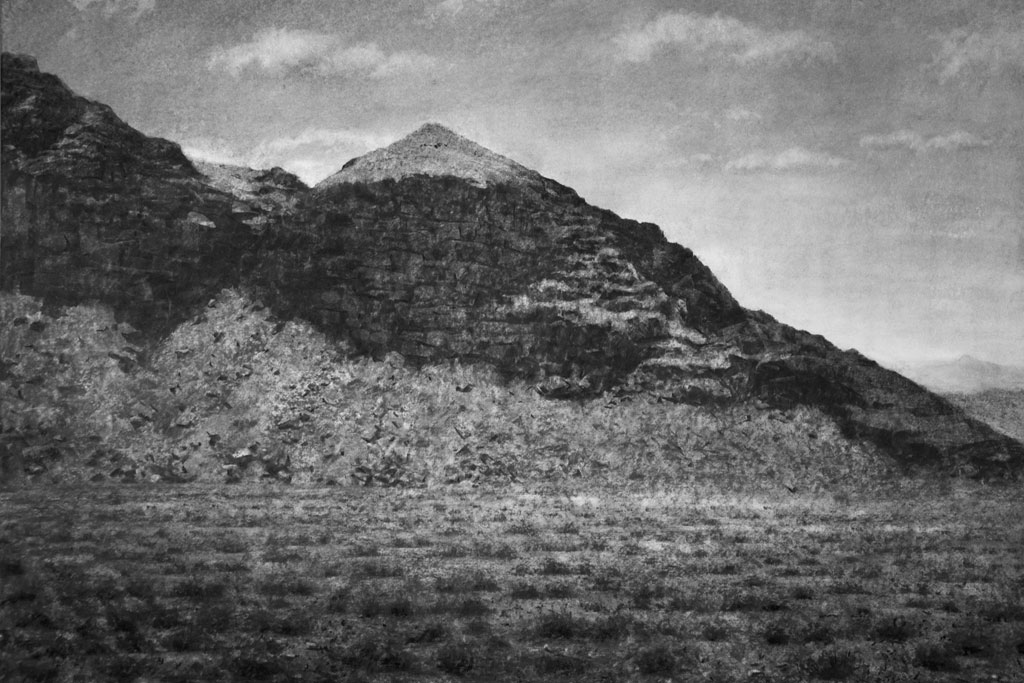 Desert 9, 100 by 150cm, charcoal, 2017 copy