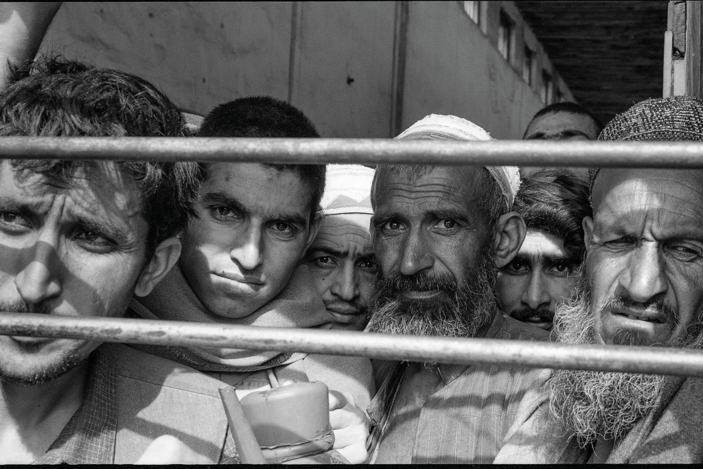 suspected Taliban detainees at Sheberghan Prison