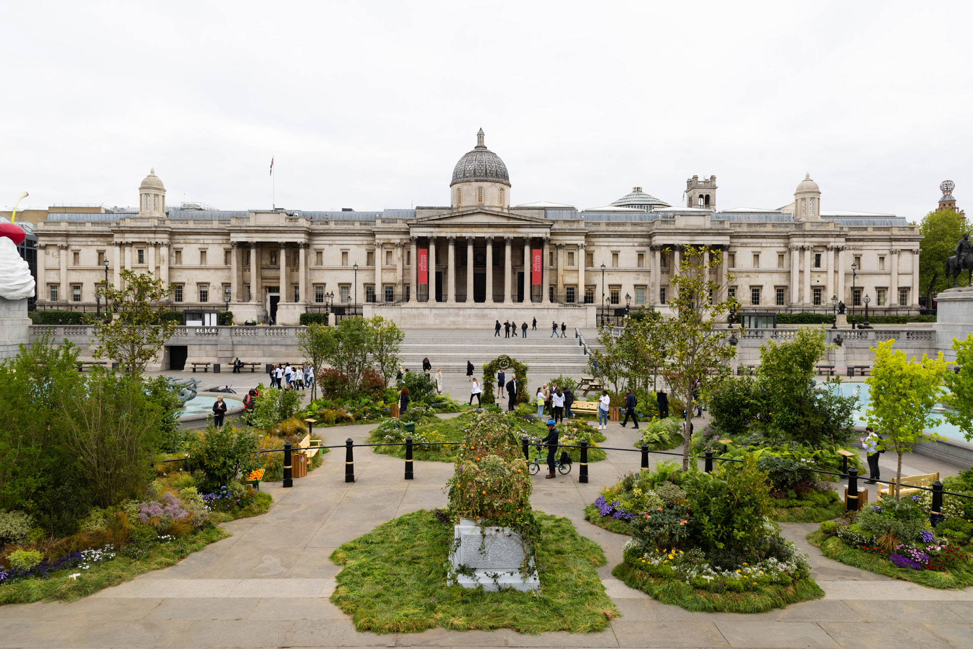 Trafalgar Square Has Been Transformed Into a Springtime Meadow