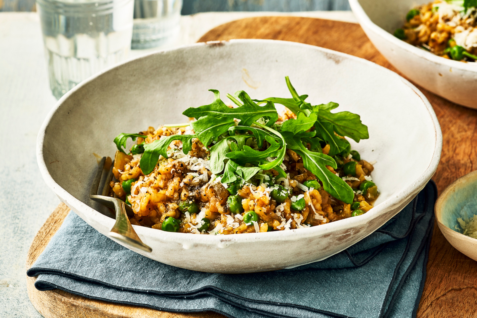 Pea & Mint Risotto with Tracklements Mint Sauce