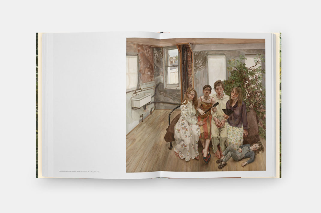 a shot of the inside of a new book about the 20th Century artist, Lucian Freud, written by Martin Gayford