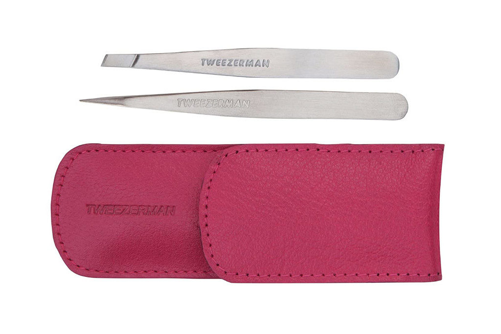 Pink tweezer set