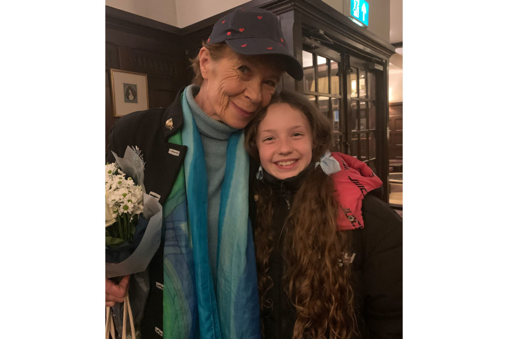 Delilah O'Riordan with Celia Imrie