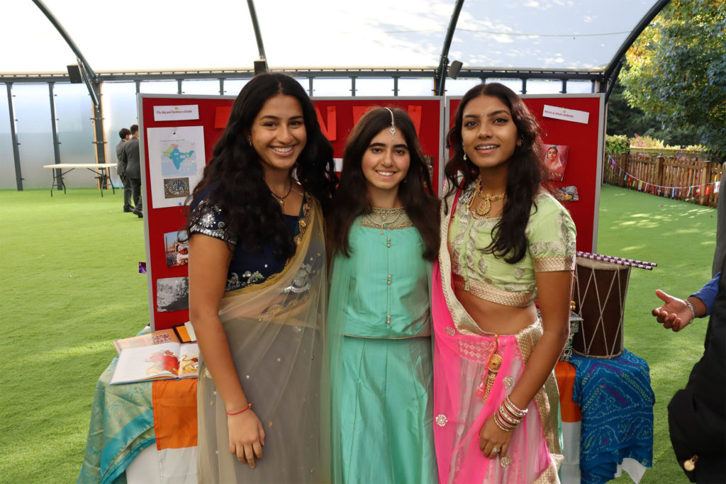 Students representing India on Culture Day