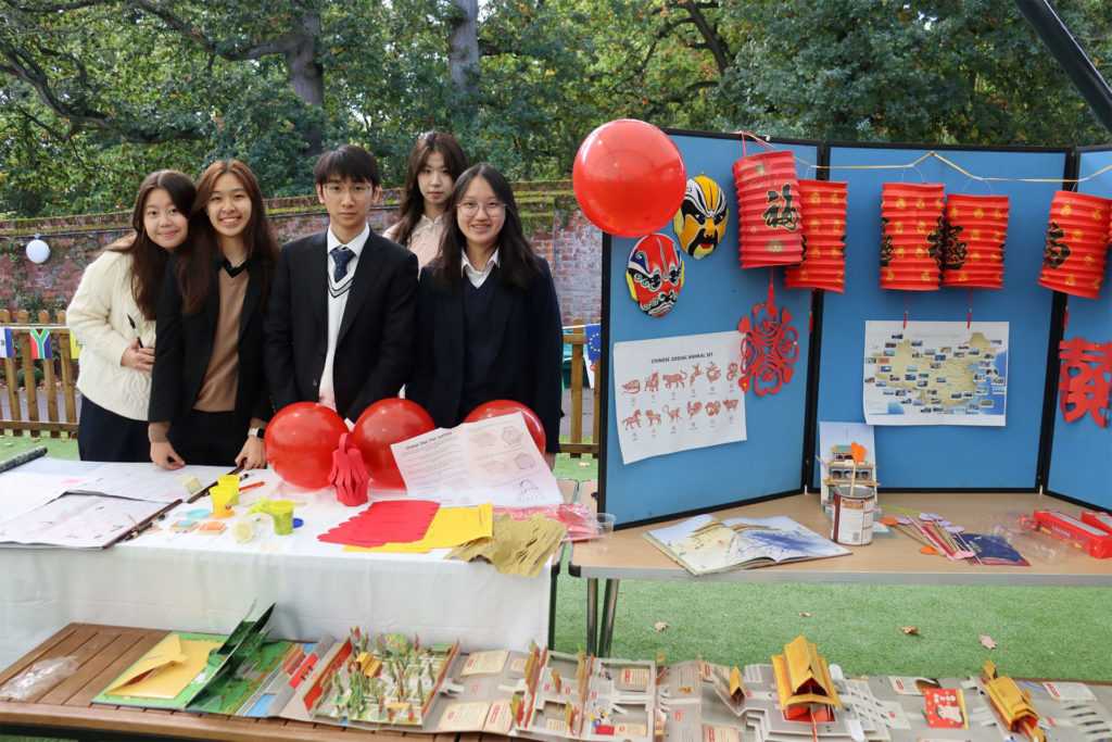 Students representing China on Culture Day
