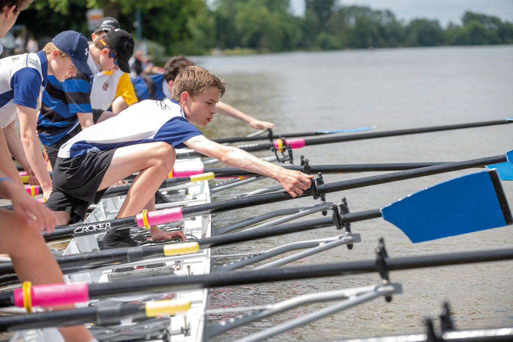 Rowing at Dulwich College, using natural waterways