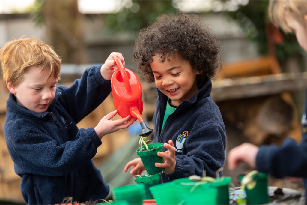 St Dunstan's Prep pupils outdoors