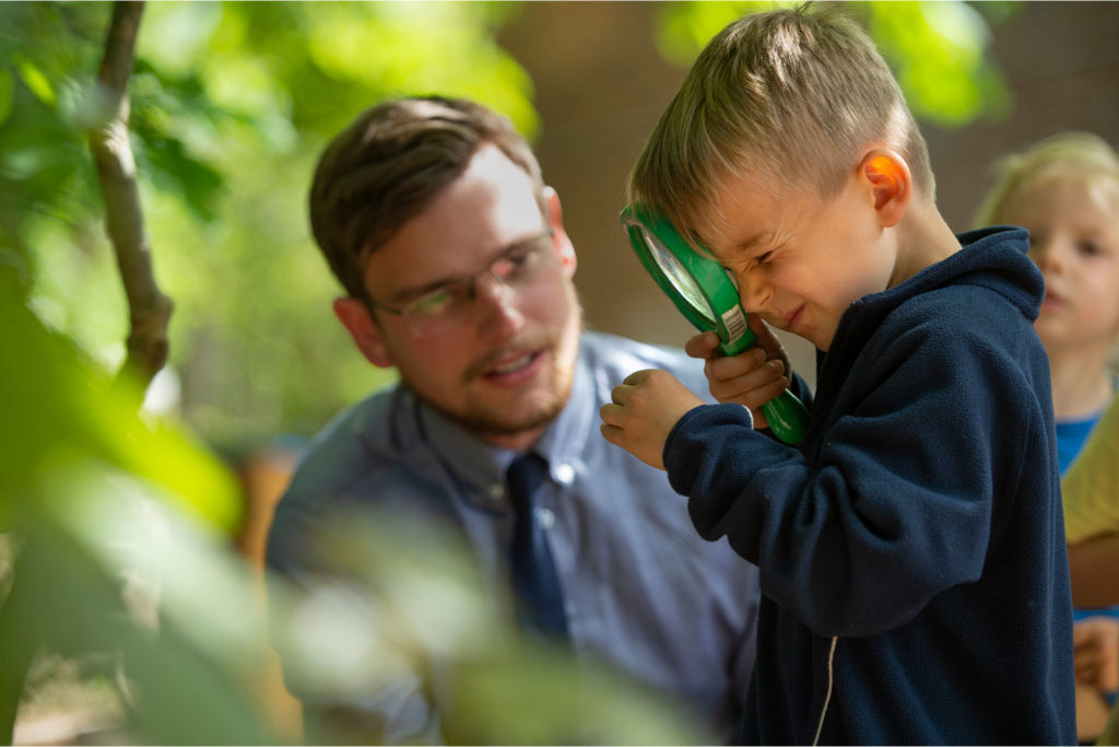 St Dunstan's Prep School pupils learning outside