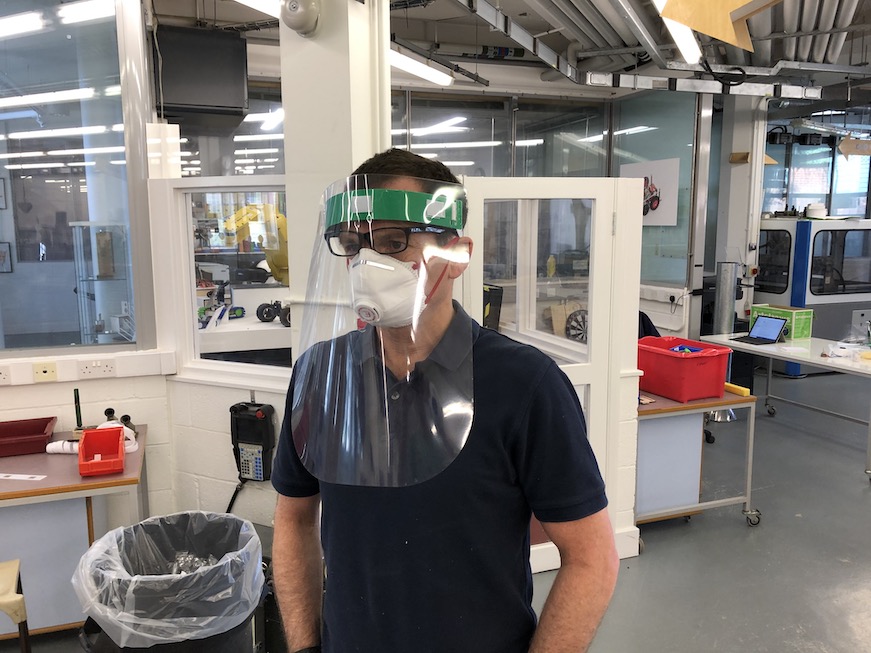 The Tonbridge School, Kent, DT department has manufactured and donated over 2,500 face masks to the NHS to help fight coronavirus