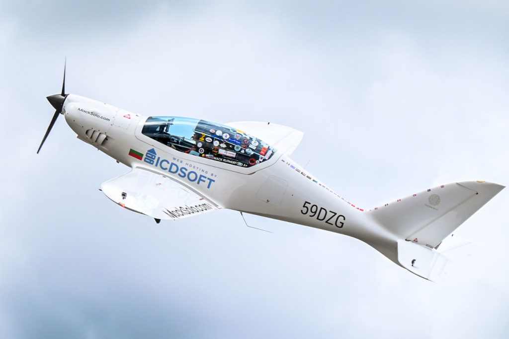 Mack Rutherford becomes the youngest person ever to fly solo around the world