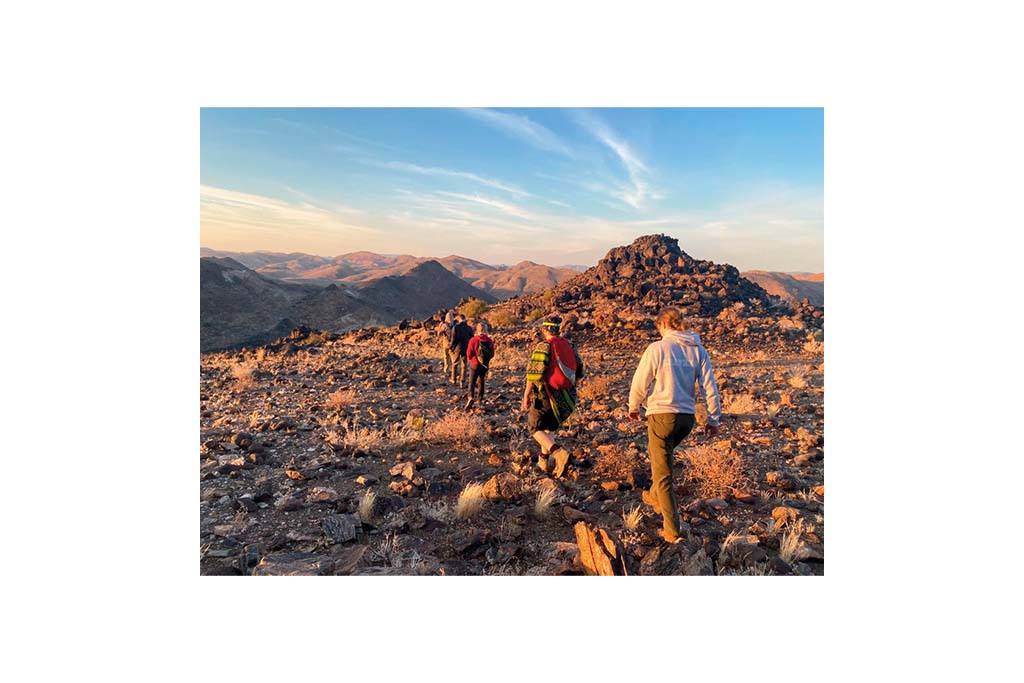gap year advice: Early morning trek on the reserve in Namibia