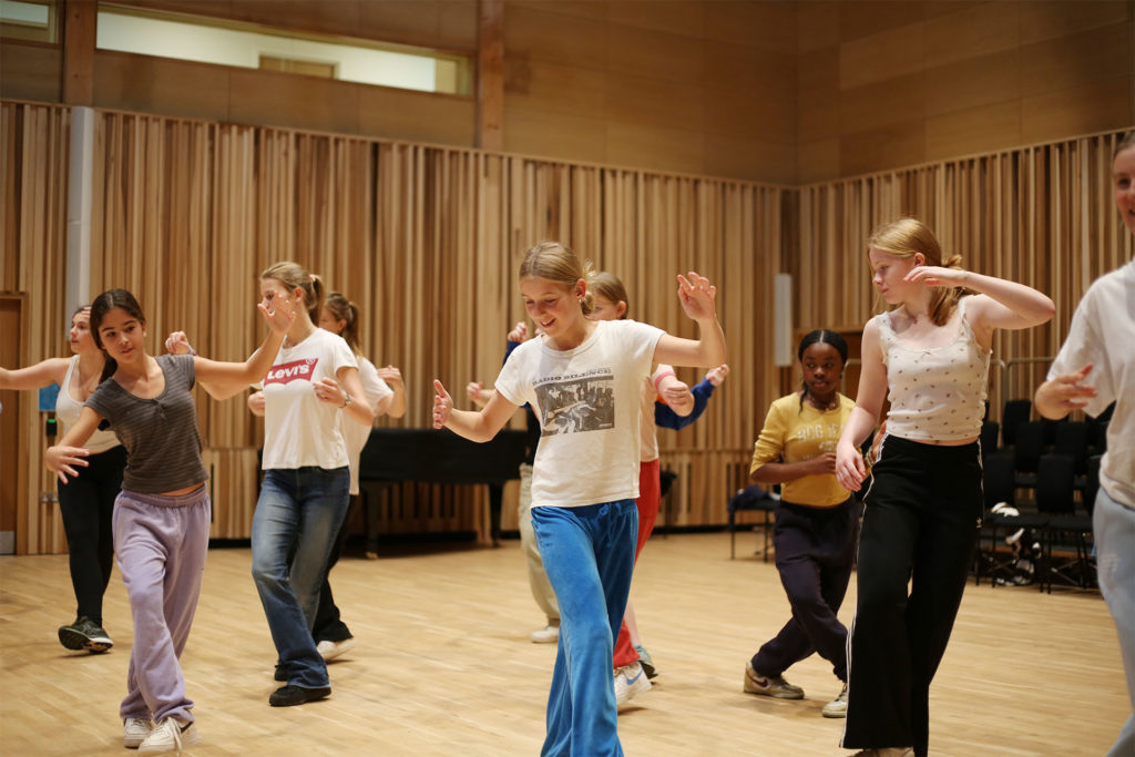 A dance class on Press Pause Day at Sherborne Girls School