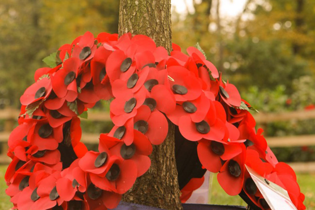 St Margaret's poppy wreath remembrance tree