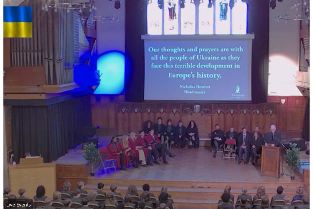 Special assembly on Ukraine at St Dunstan's: Ukraine worries