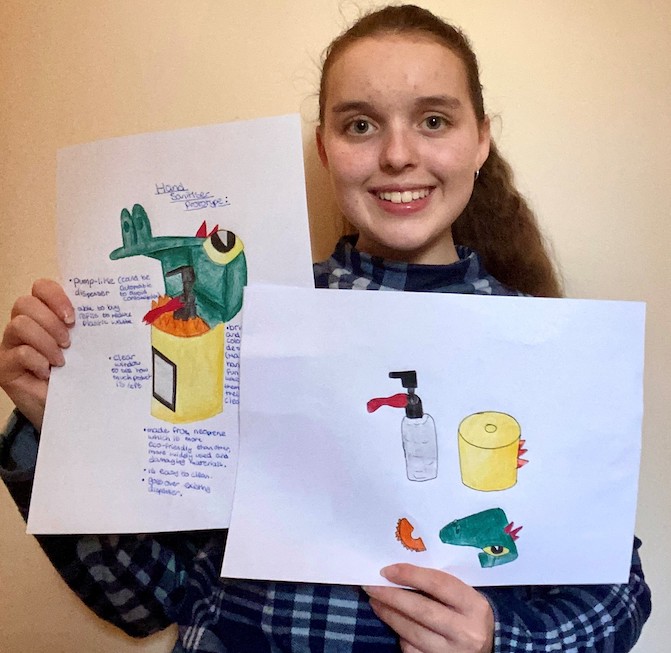 A St Peter's School, York, pupil is shortlisted for the international design competition Fountain of Hygiene: Sanitiser Design Competition