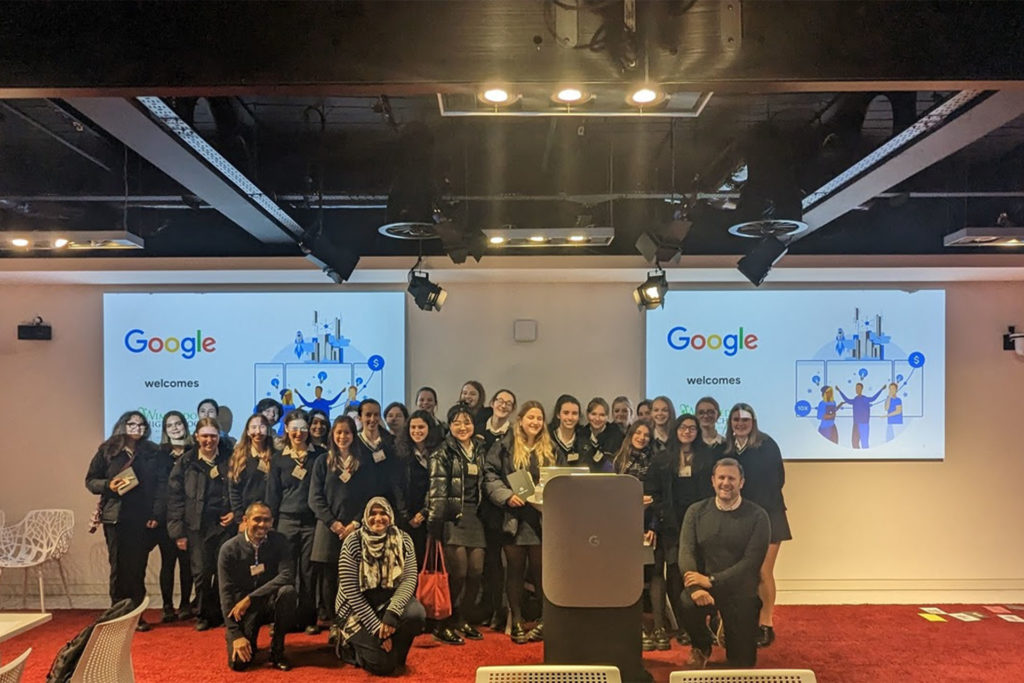 Pupils at Google's London office