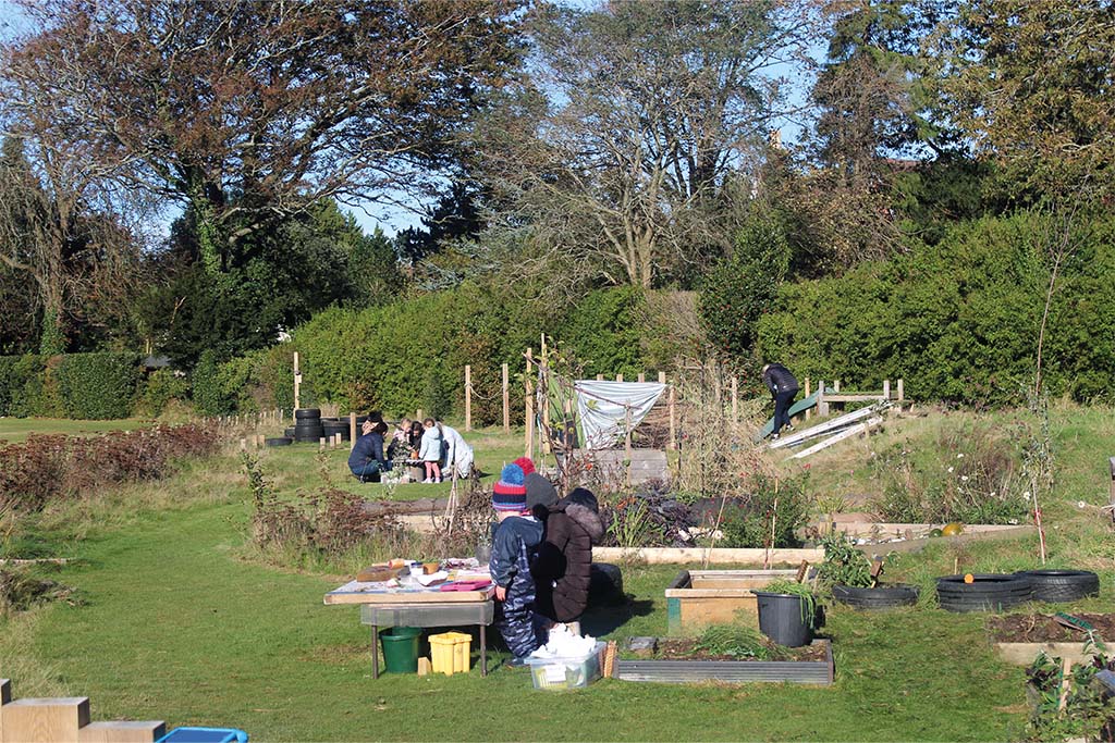 Forest school at Dean Park Day Nursery in Bournemouth