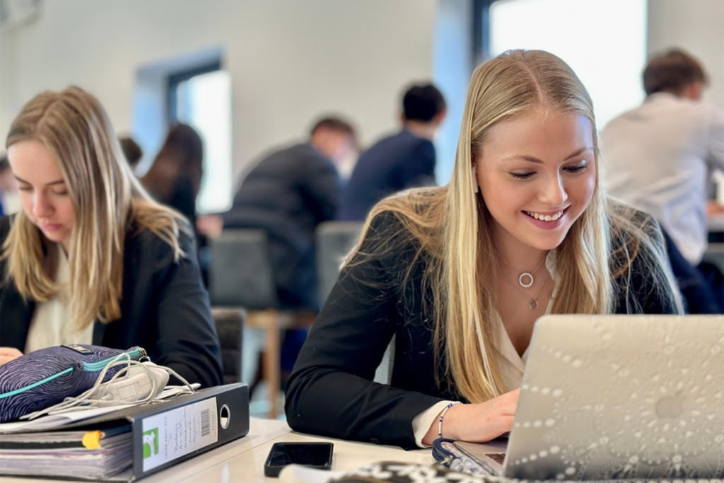 Pupils in King's College Sixth Form Centre