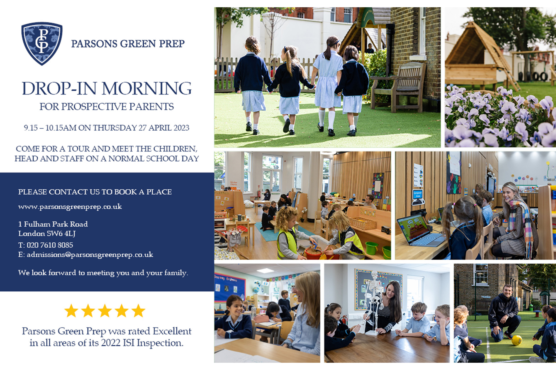 Parsons Green Prep School Announce Open Morning