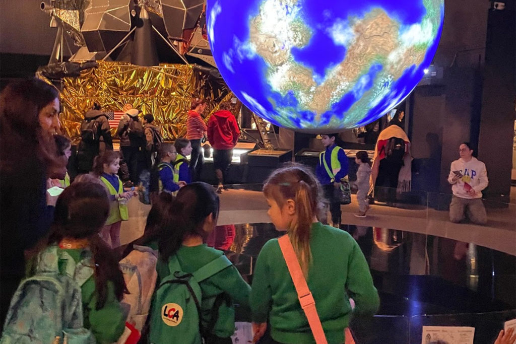 Pupils exploring the Science Museum