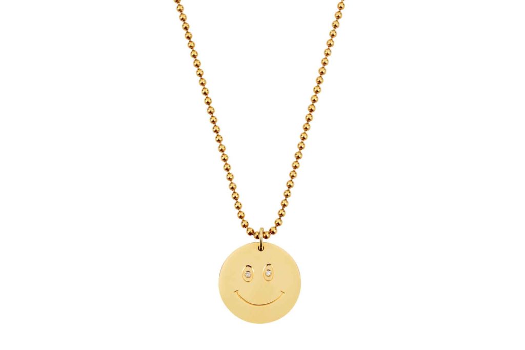 9ct Yellow Gold Smiley With Diamonds Large £1,100