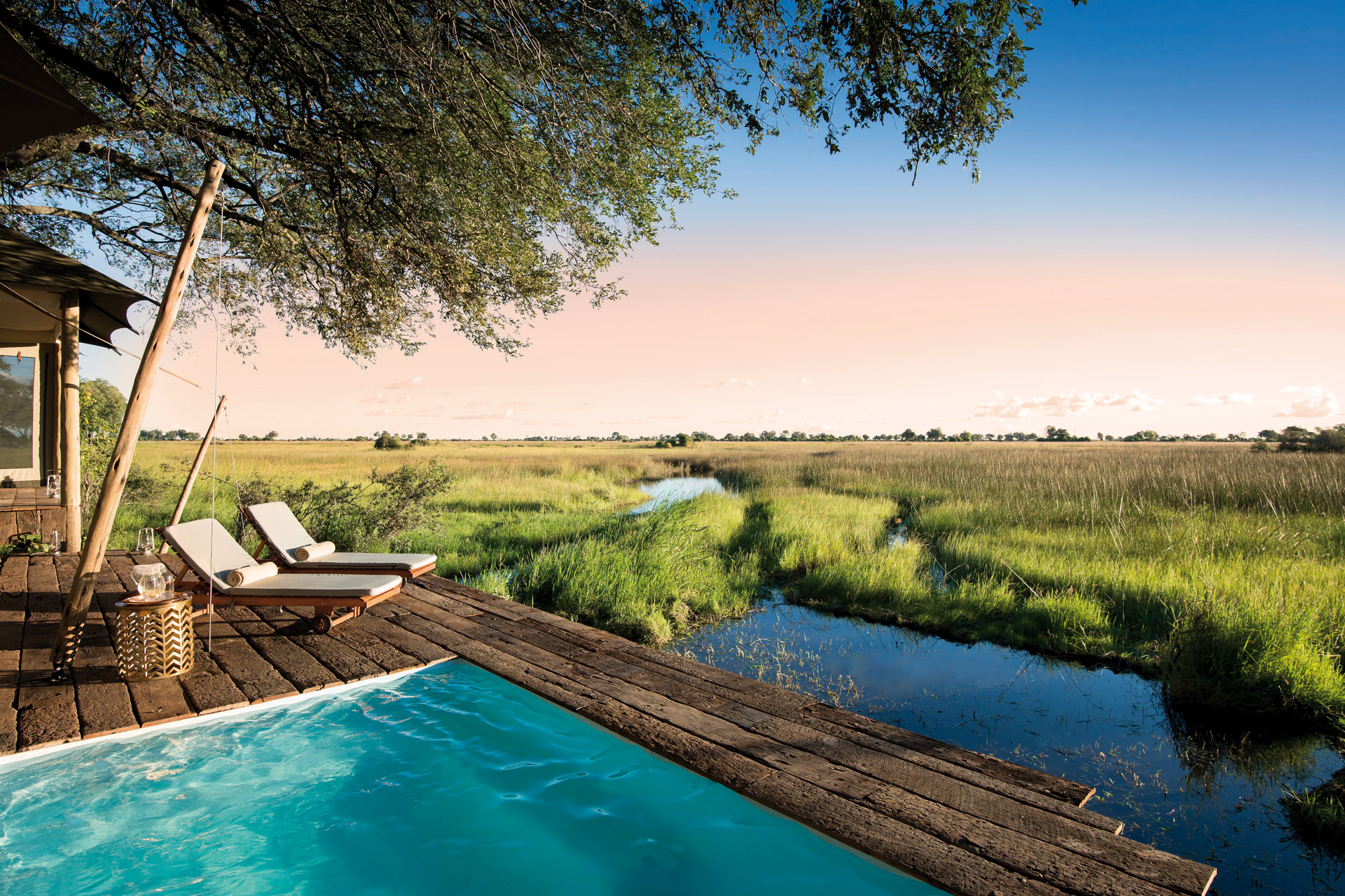 Duba Plains Camp offers a real back-to-nature experience