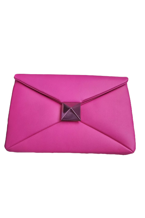 Pink clutch bag