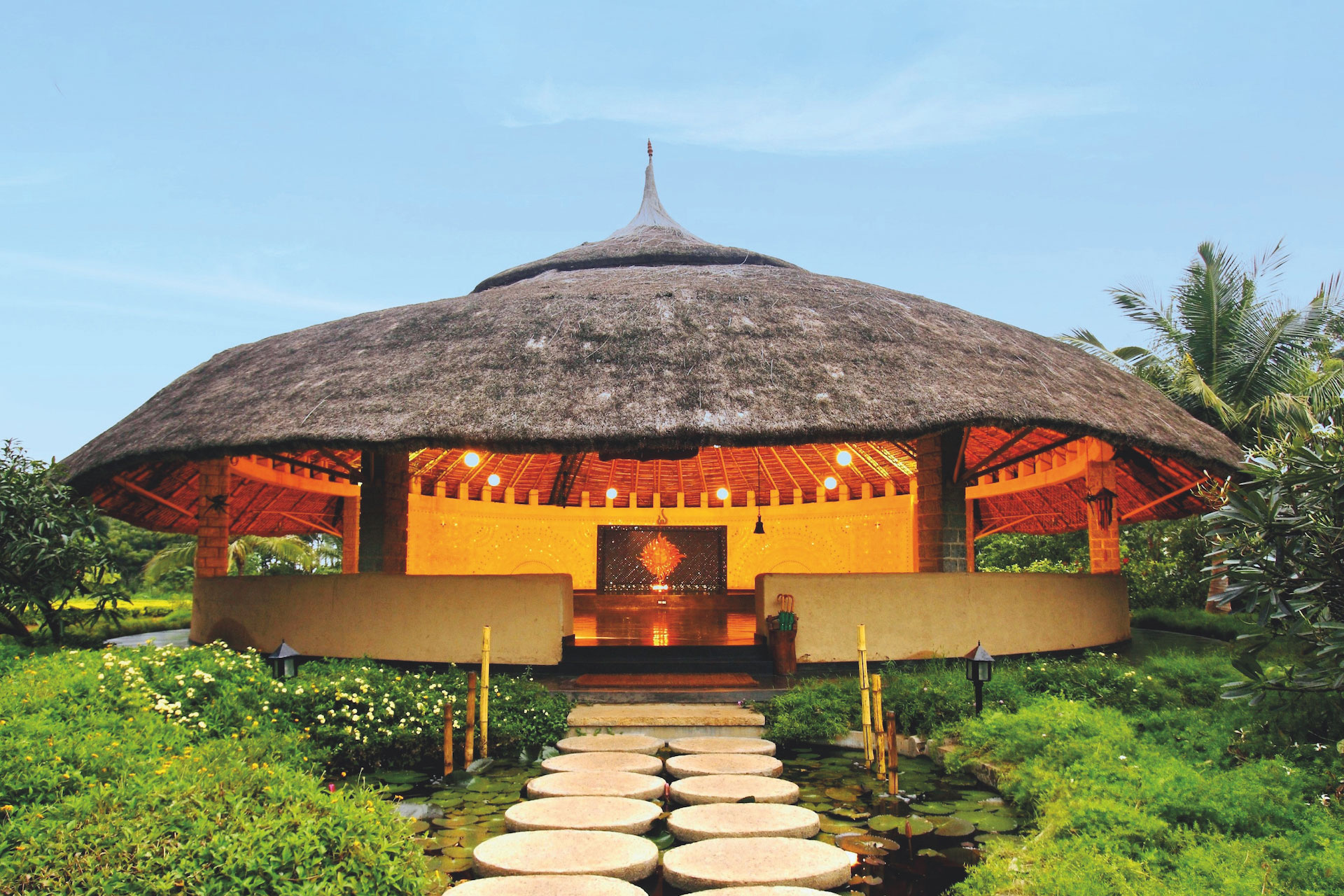 Yoga hall at Soukya, Bengaluru