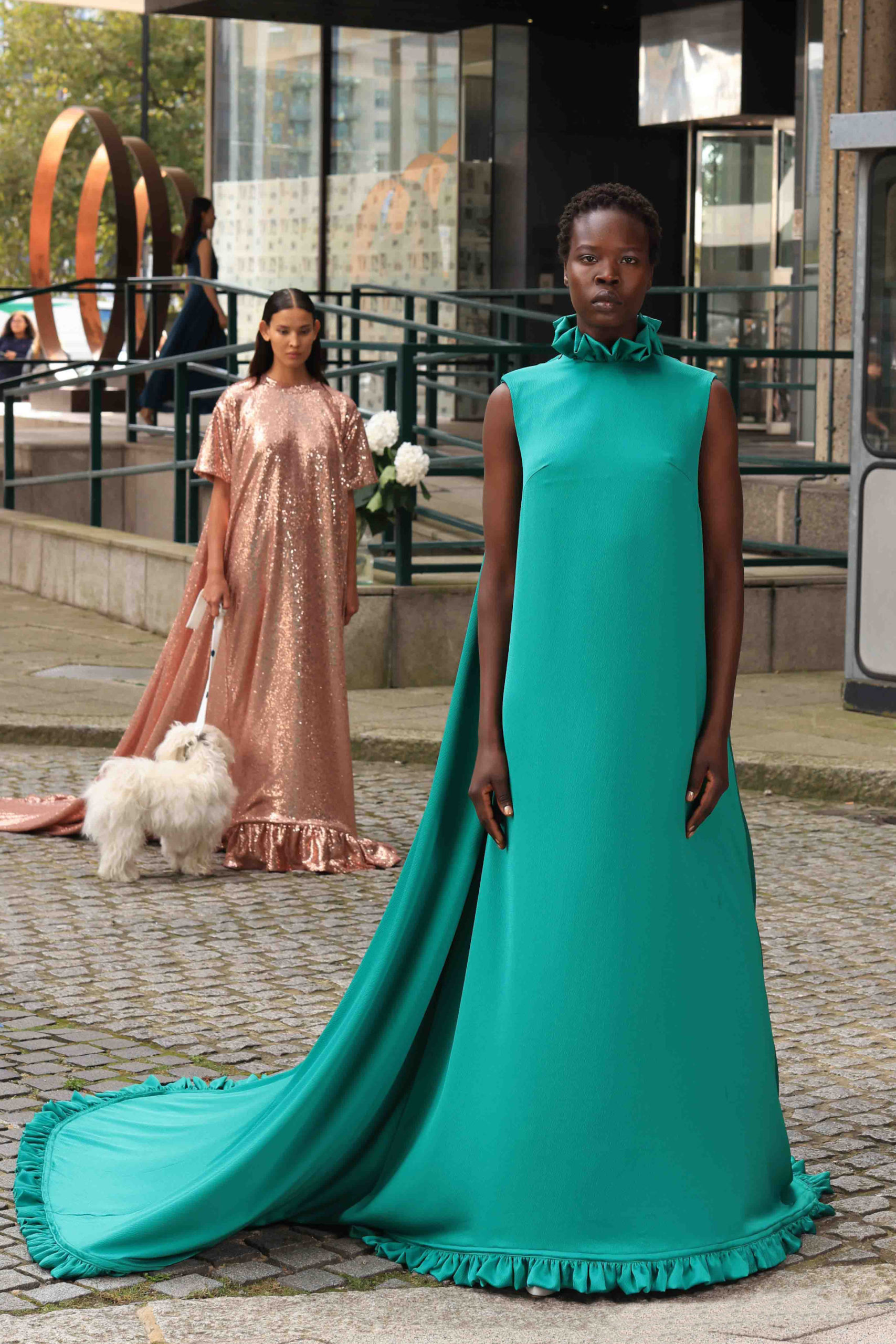 Women in evening gowns