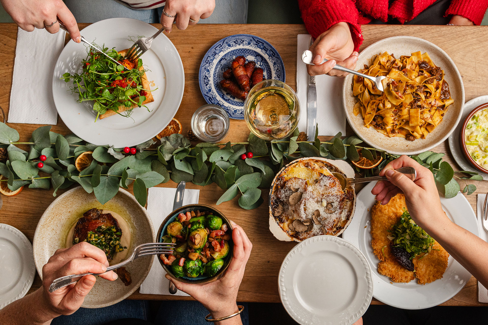 Christmas table at The Laundry