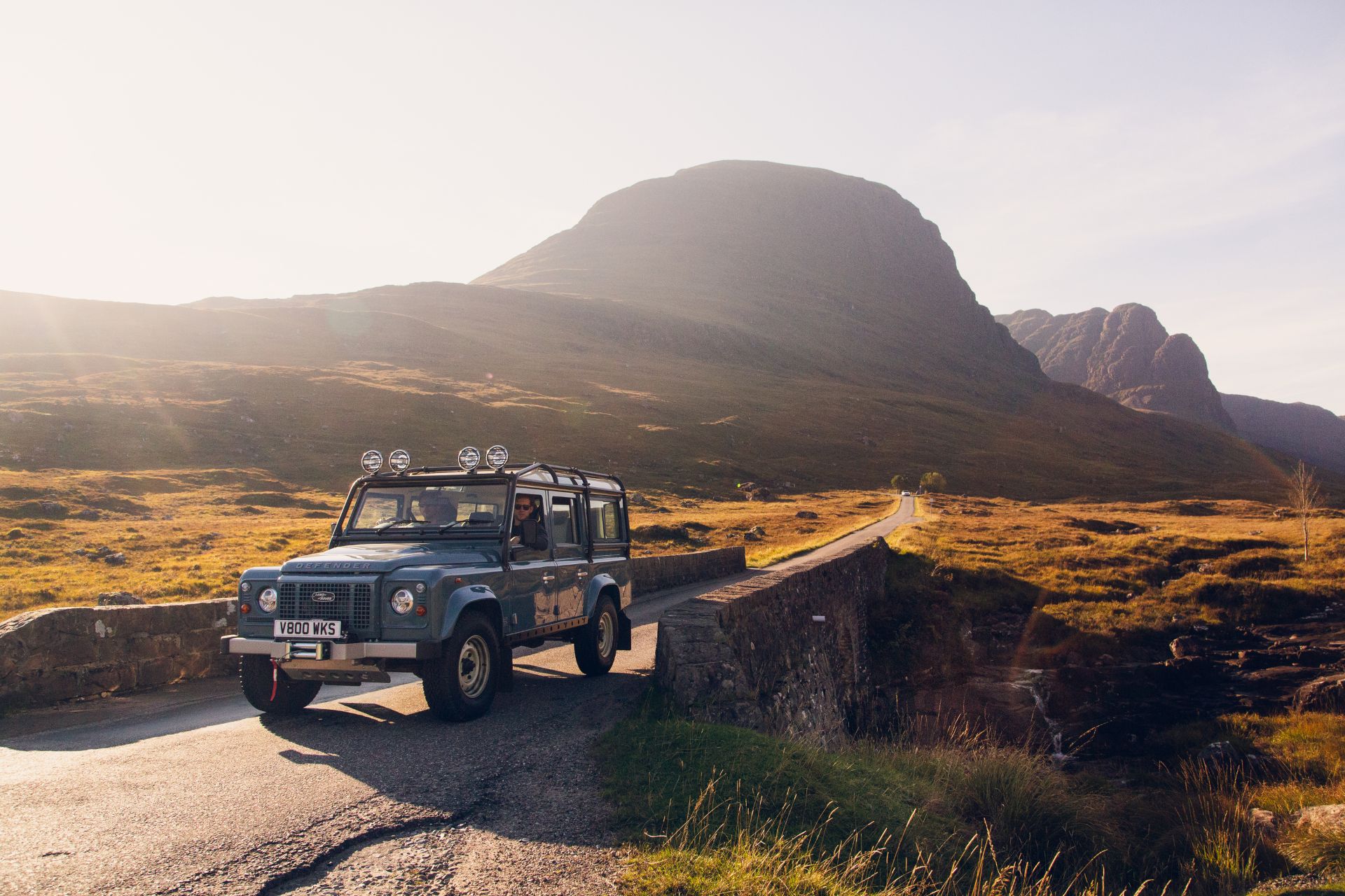 Land Rover in the Scottish Highlands