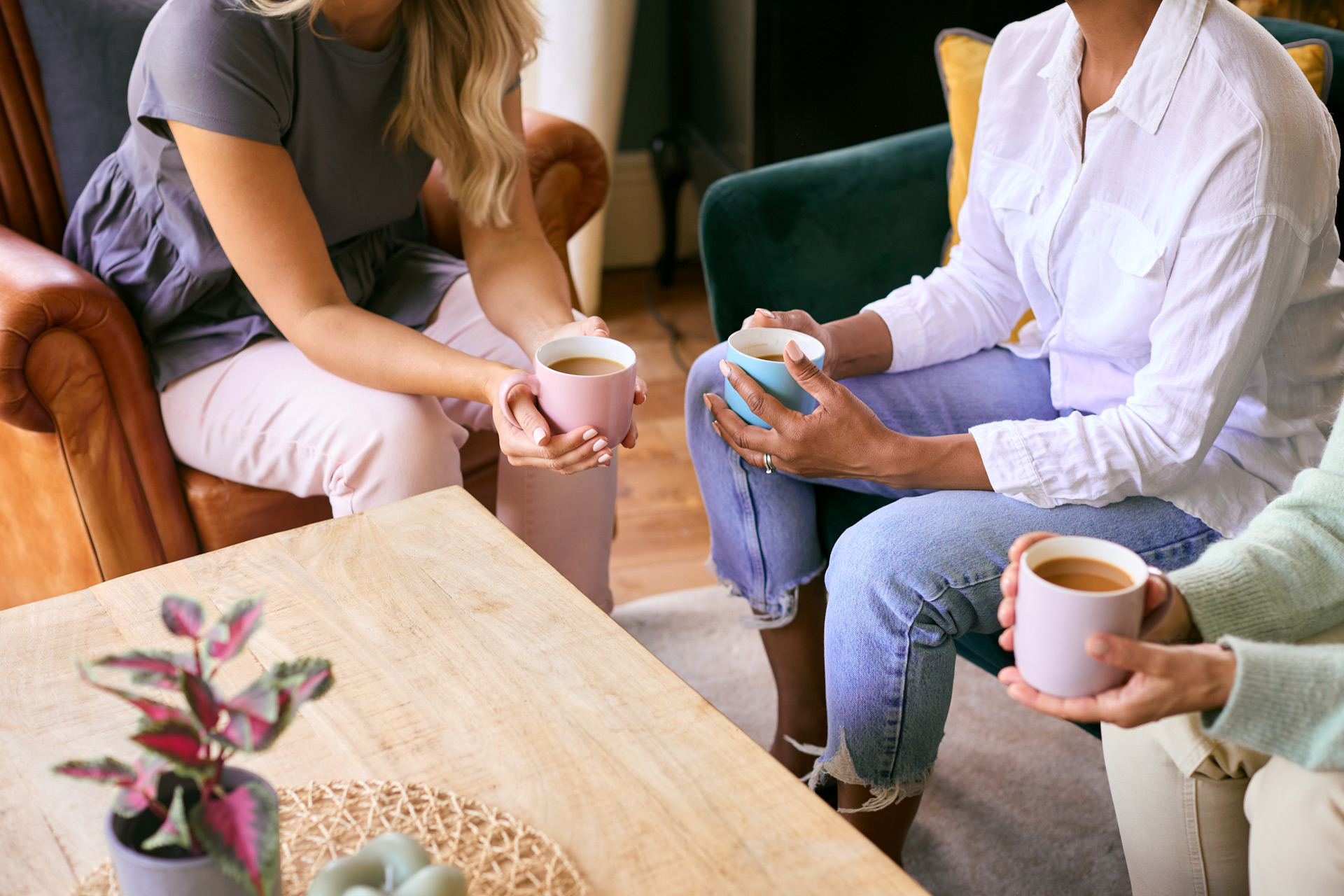 Group of women having a cup of tea