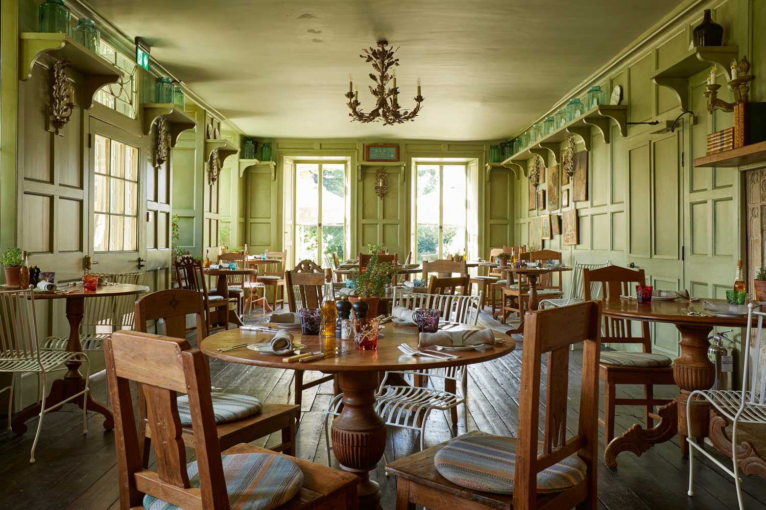 The restaurant at The Pig in the Cotswolds