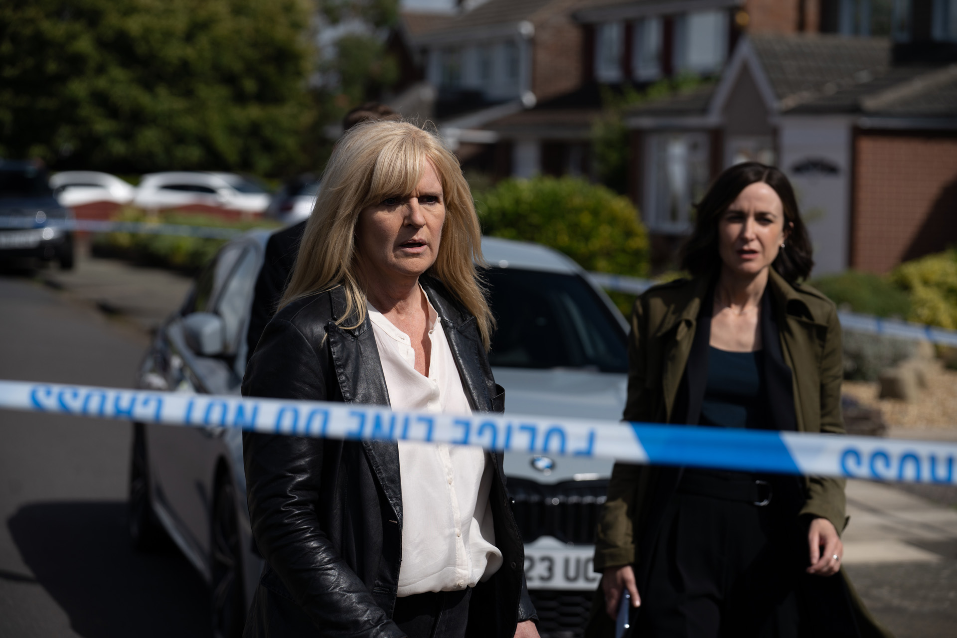 SIOBHAN FINNERAN as Liz Nyles and KATHERINE KELLY as DCI Hannah Wheatley in Protection